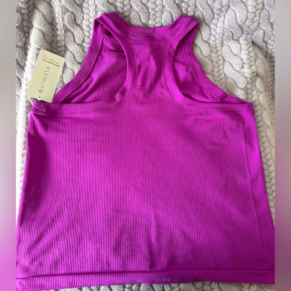NWT Athleta Renew Seamless Racerback Ribbed Tank, Fuchsia, 2X - Picture 2 of 3